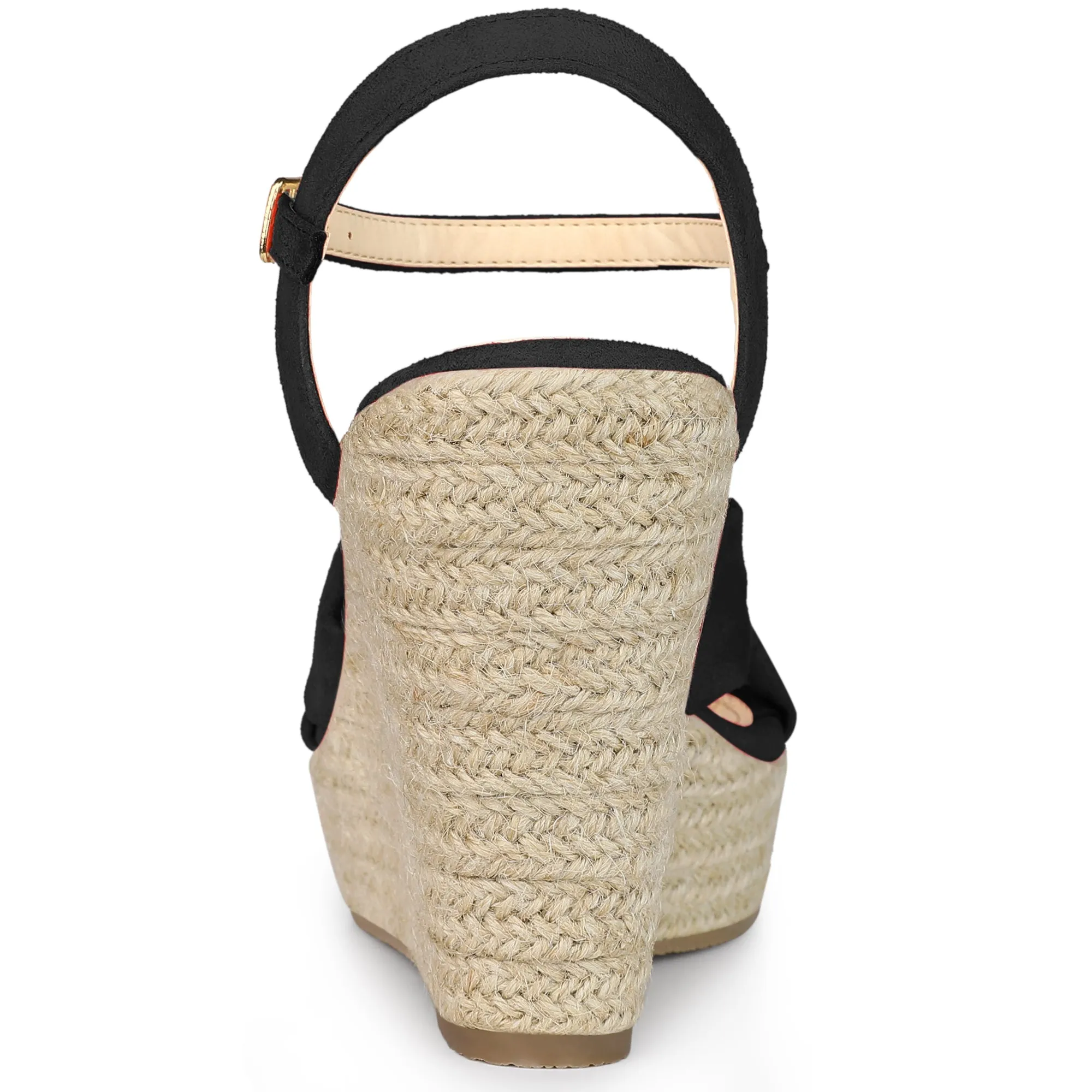 Women's Platform Slingback Espadrille Wedge Heel Sandals