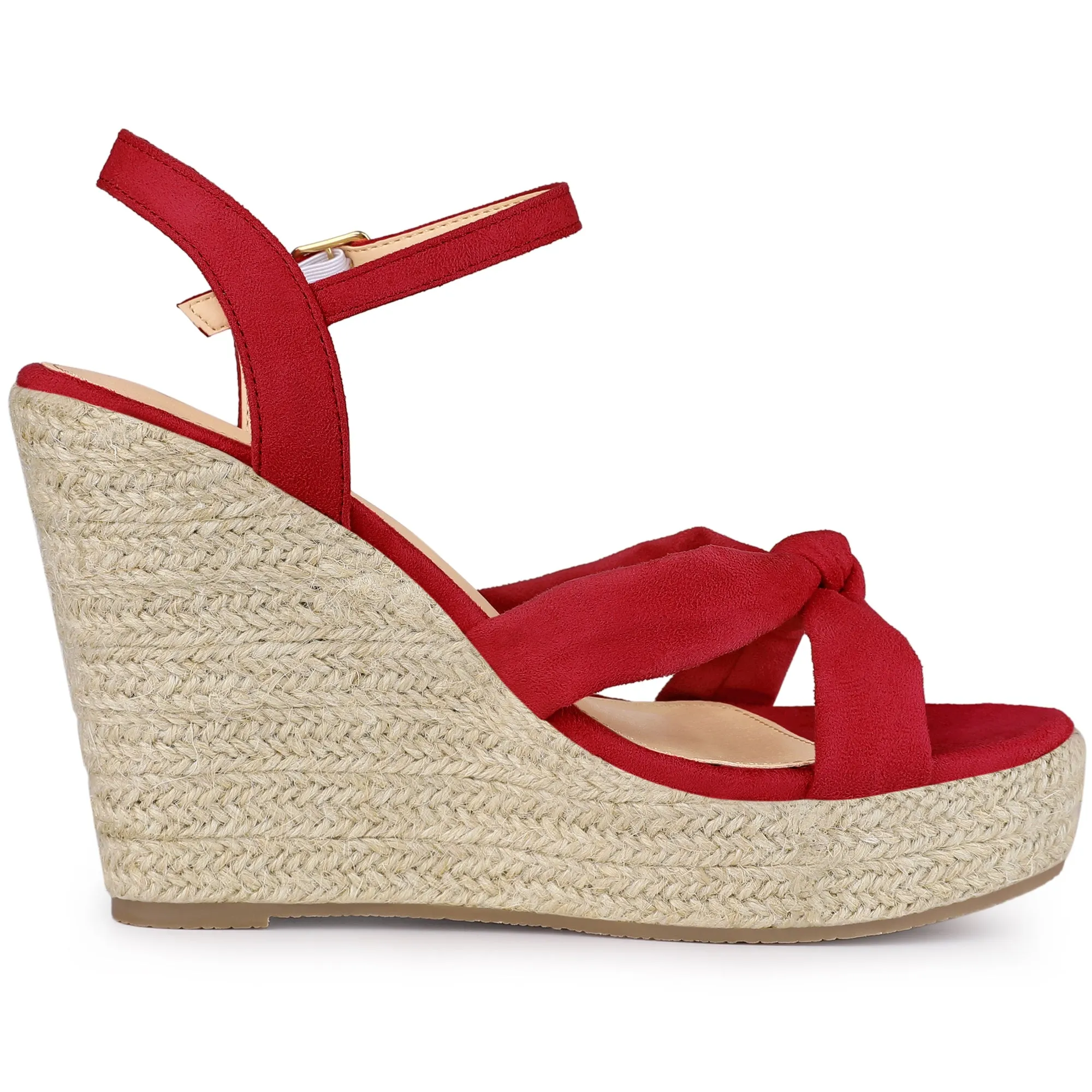 Women's Platform Slingback Espadrille Wedge Heel Sandals