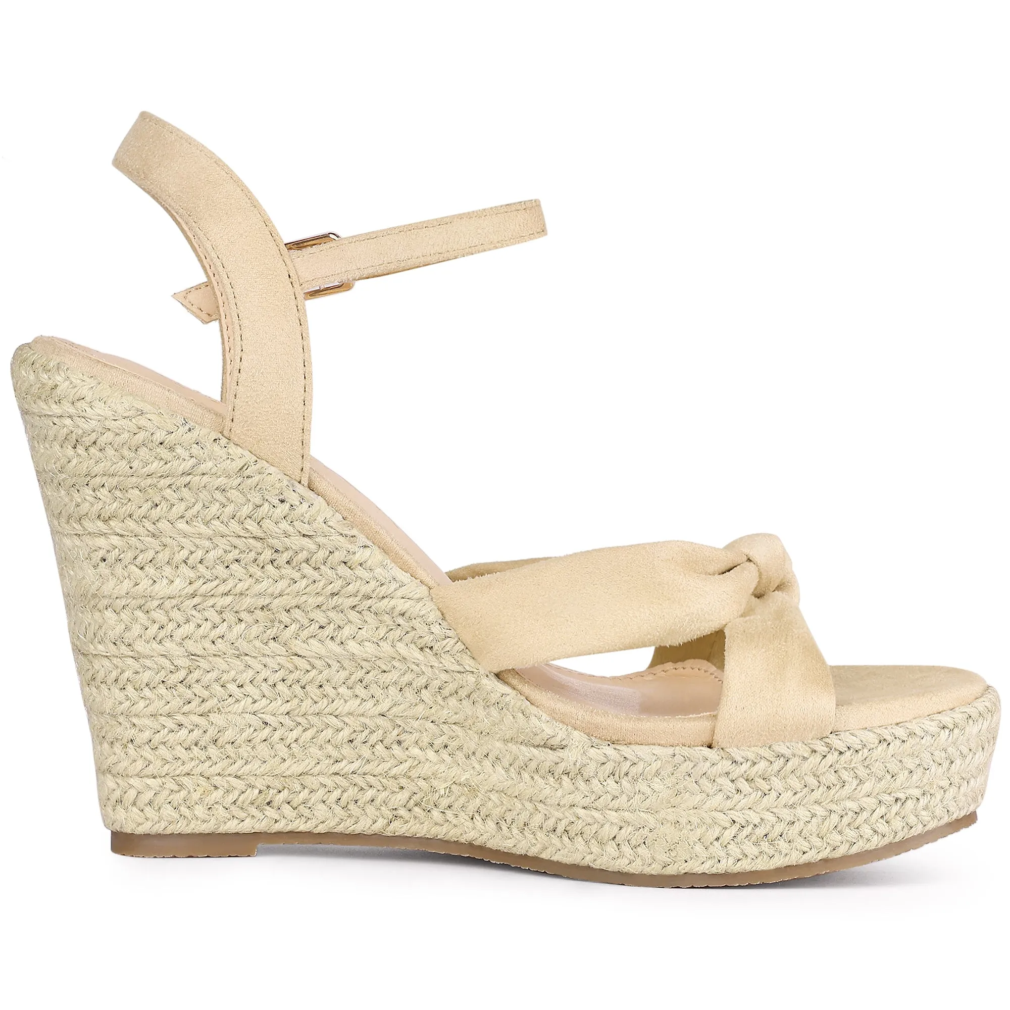 Women's Platform Slingback Espadrille Wedge Heel Sandals