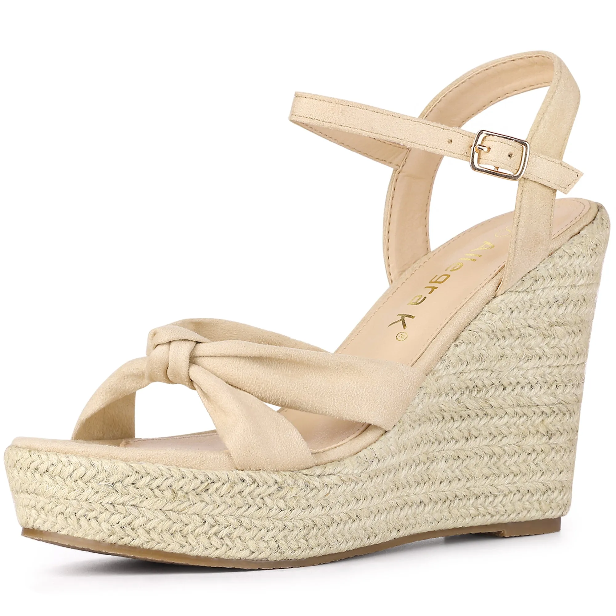 Women's Platform Slingback Espadrille Wedge Heel Sandals